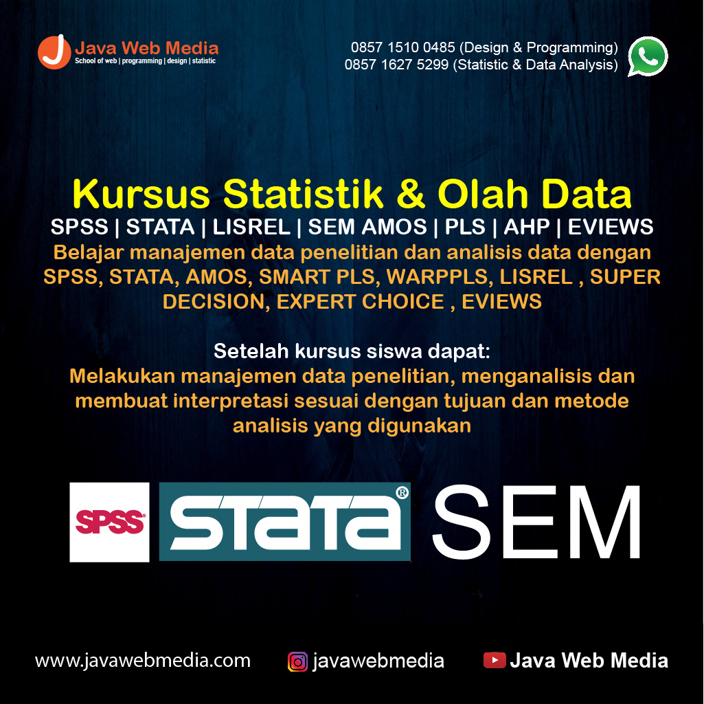 Kursus Statistik dan Olah Data (SPSS dan STATA)